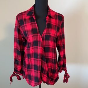 Lumberjack plaid wrap shirt